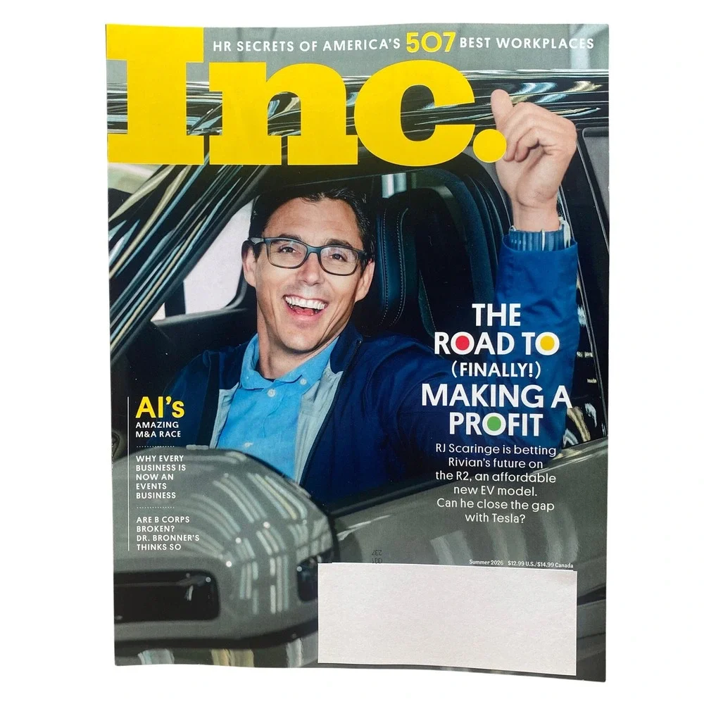 Inc. Magazine Summer 2026 RJ Scaringe Rivian EV Profit AI Business Collectible
